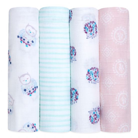 Aden and Anais - thistle 4 PACK CLASSIC SWADDLE - Artock Australia