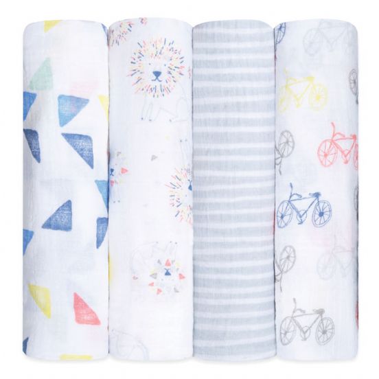 Aden and Anais - leader of the pack 4 PACK CLASSIC SWADDLE - Artock Australia