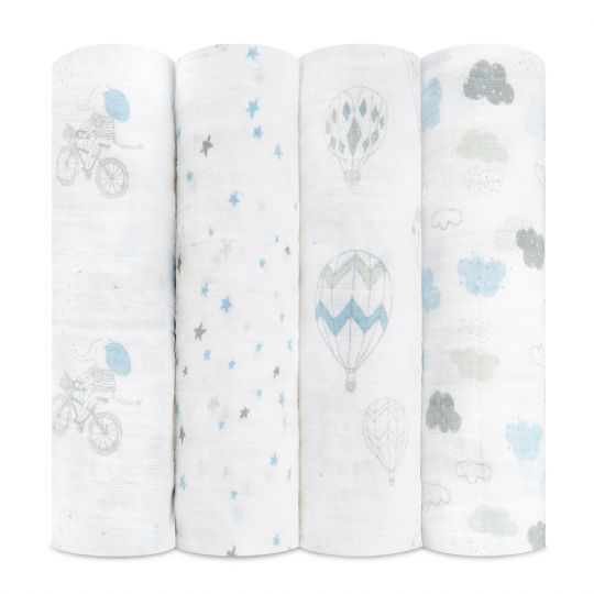 Aden and Anais - night sky reverie classic 4-pack muslin swaddles - Artock Australia