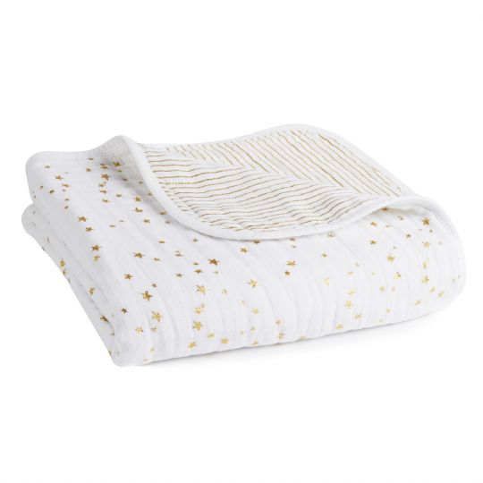 Aden and Anais - metallic gold classic muslin dreamblanket - Artock Australia
