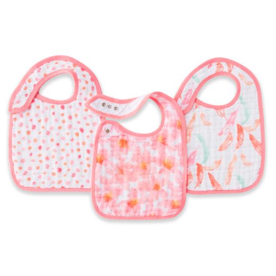 Aden and Anais - petal blooms 3-pk classic snap bibs - Artock Australia