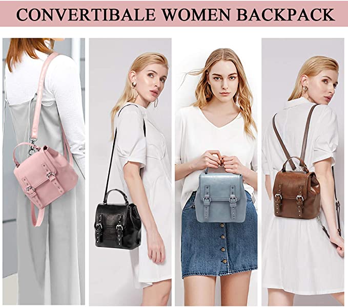 Vaschy Elegant 3 Ways Mini Backpack - Pink