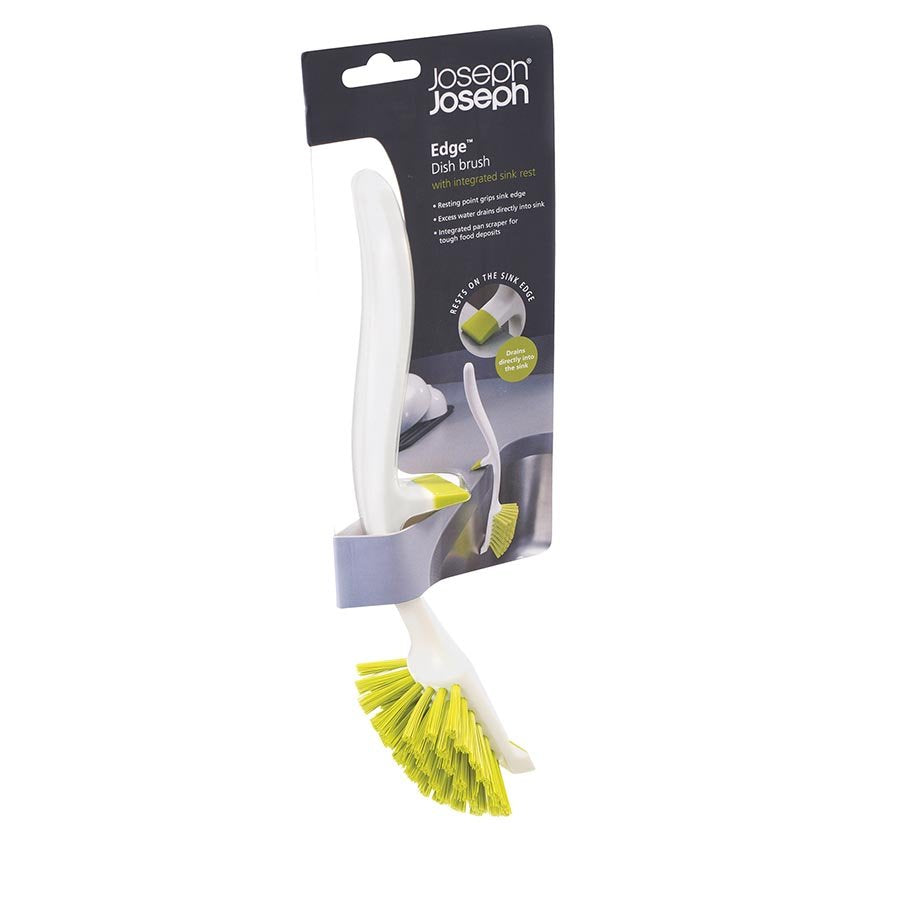 Joseph Joseph - Edge Dish Brush/Sink Rest -White/Green - Artock Australia