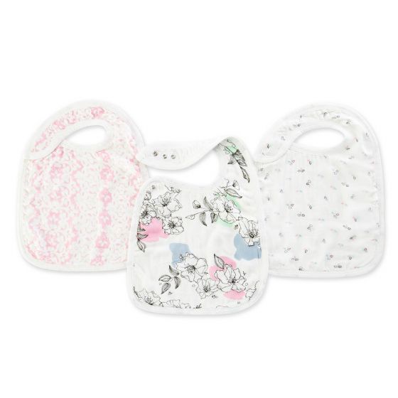 Aden and Anais - meadowlark bamboo 3-pack snap bibs - Artock Australia