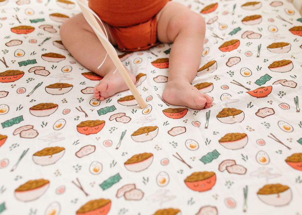 Fitted Crib Sheet - Ramen
