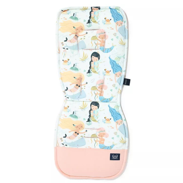 Pram Liner Organic Jersey Collection - Mermaid Playground - Powder Pink