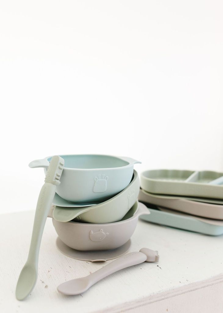 Silicone Snack Bowl - Silver Grey