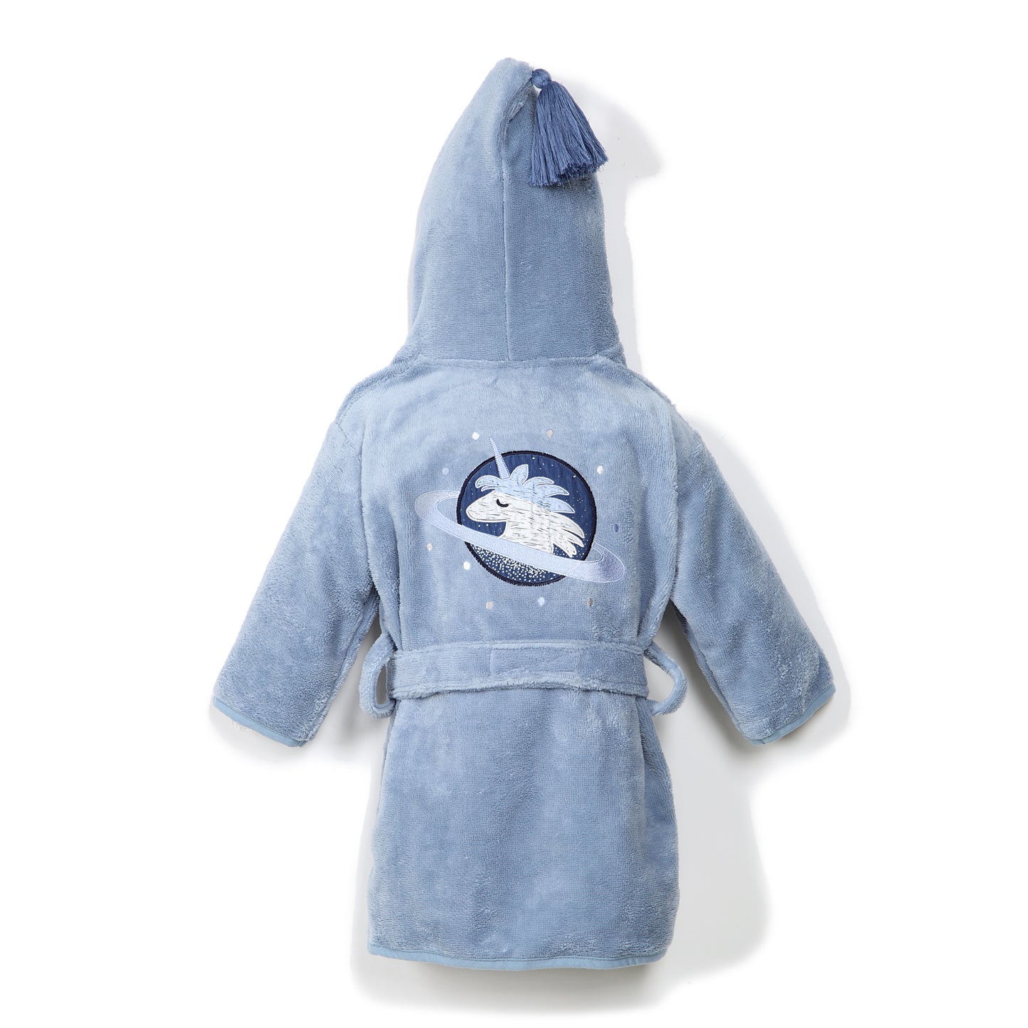 Bathrobe Bamboo Soft Large - Universe of Unicorn (Blue) - Dusty Blue