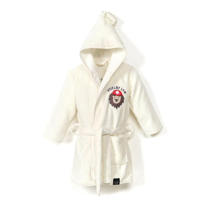 La Millou - Bathrobe Bamboo Soft | Medium | Braveheart Lion | Cream - Artock Australia