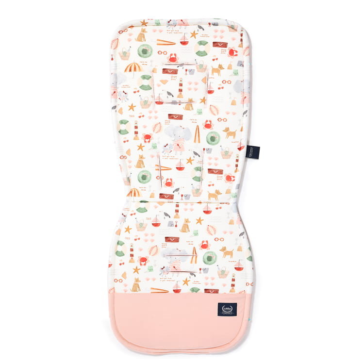 Pram Liner Organic Jersey Collection - French Riviera Girl - Powder Pink
