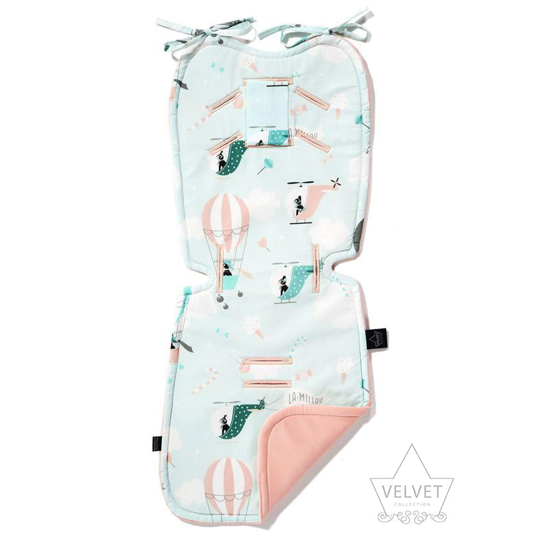 La Millou - Pram Liner Velvet - Miss Cloudy | Powder Pink - Artock Australia