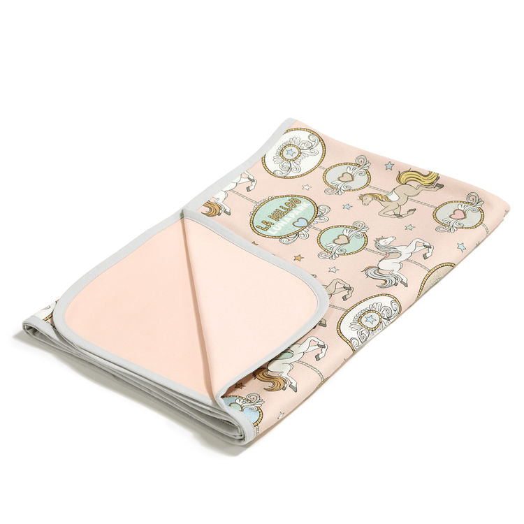 Light Blanket Large Organic Jersey Collection - Dream Lunapark - Powder Pink