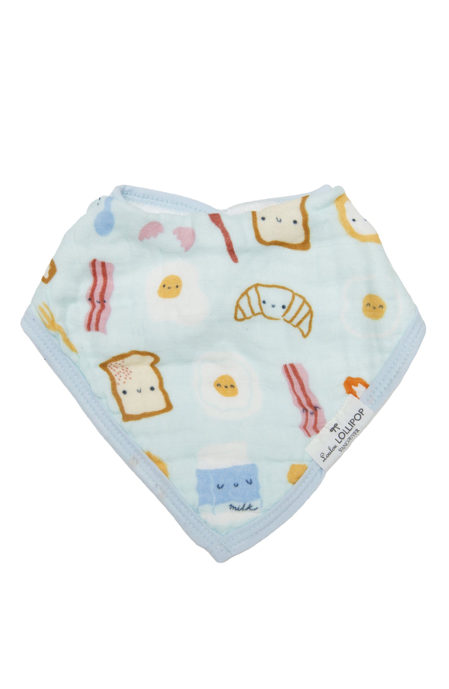 Loulou Lollipop - Bandana Bib Set - Breakfast Blue - Artock Australia