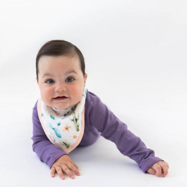 Loulou Lollipop | Bandana Bib Set - Cactus Floral | Artock Australia