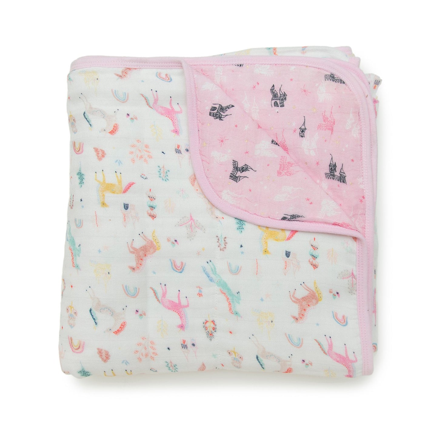 Loulou Lollipop | Muslin Quilt Blanket - Unicorn Dream | Artock Australia