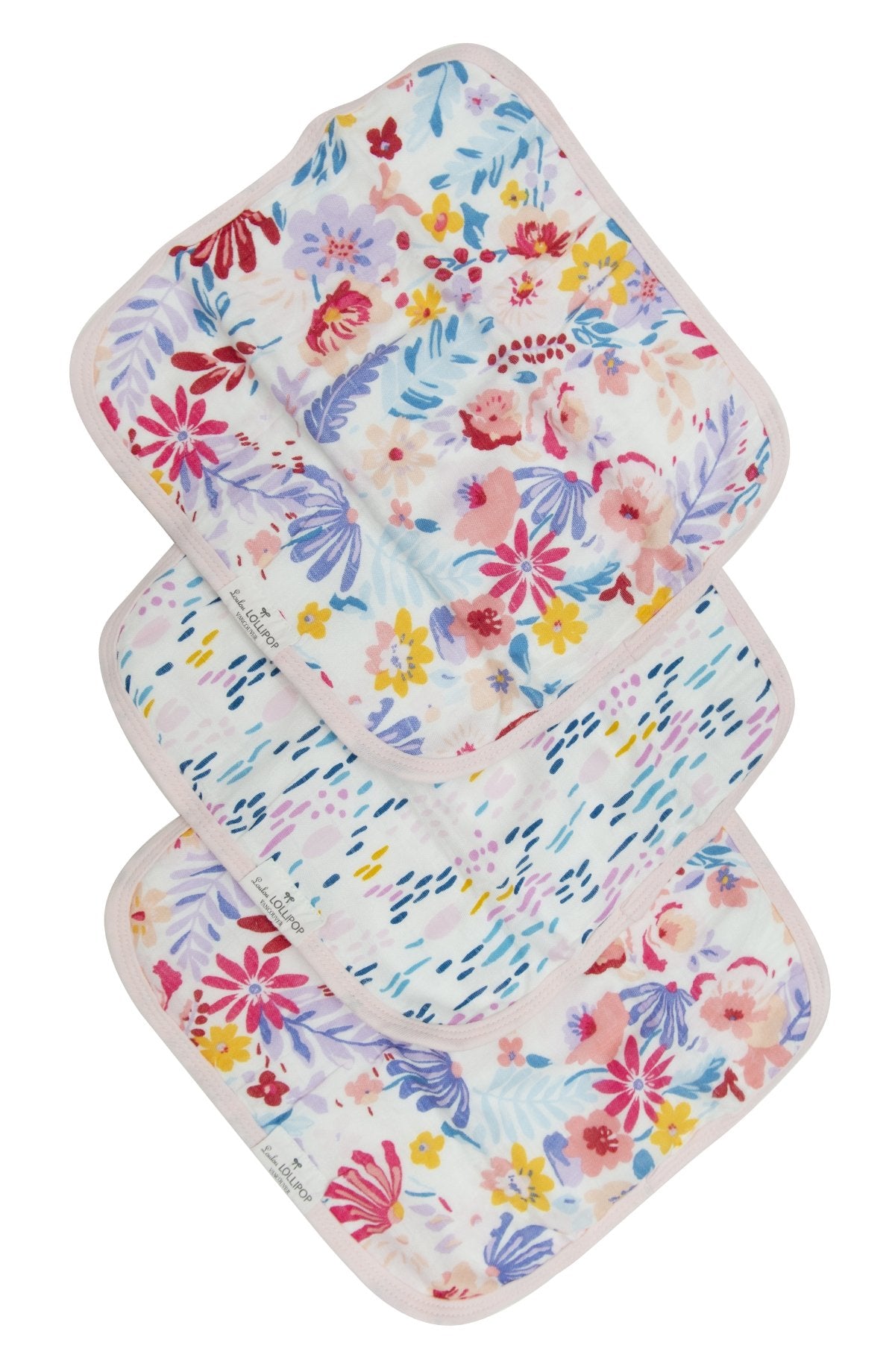 Loulou Lollipop - Washcloth 3-pieces Set - Light Field Flowers - Artock Australia