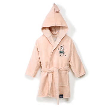Bathrobe Bamboo Soft Large - I'm a Rainbow Baby - Powder Pink