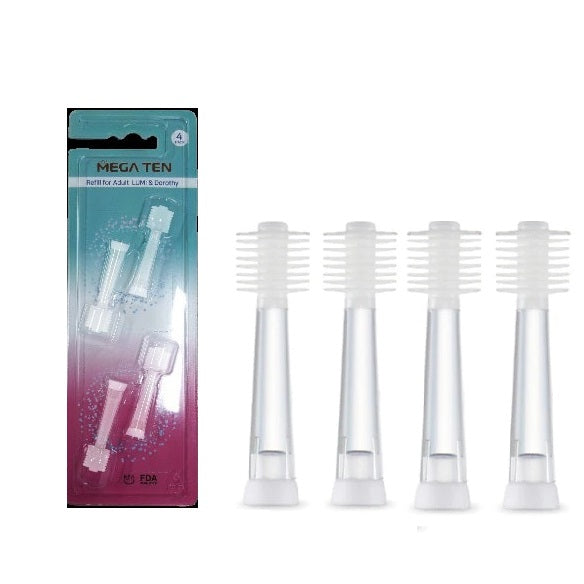 MegaTen Dorothy Sonic Toothbrush Refill Head Blister ( 4 Refill Heads )