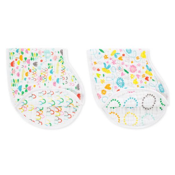 Aden and Anais - zutano classic burpy bib: fairground 2-pack - Artock Australia