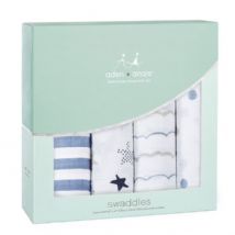 Aden and Anais - rock star 4 PACK CLASSIC SWADDLE - Artock Australia