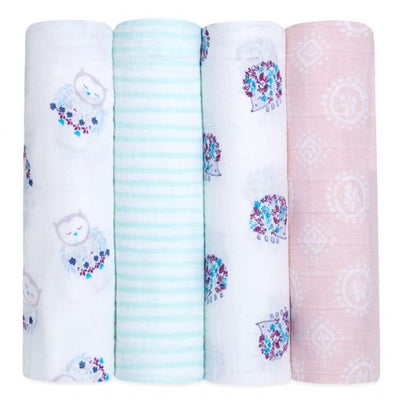 Aden and Anais - thistle 4 PACK CLASSIC SWADDLE - Artock Australia