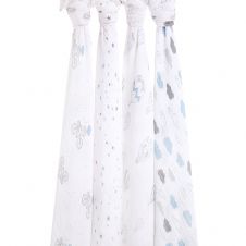 Aden and Anais - night sky reverie classic 4-pack muslin swaddles - Artock Australia