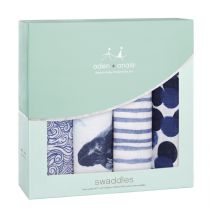 Aden and Anais - seafaring classic 4-pack muslin swaddle - Artock Australia