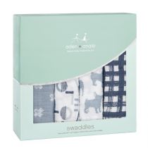 Aden and Anais - waverly classic 4-pack muslin swaddle - Artock Australia