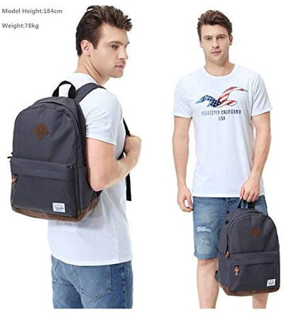 Vaschy Classic School  Backpack - Dark Gray