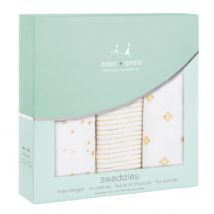 Aden and Anais - classic swaddles metallic gold 3 Pack - Artock Australia