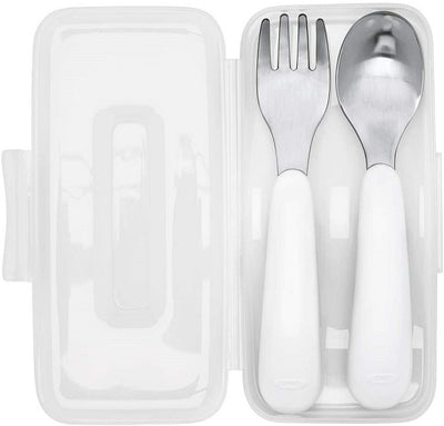 OXO Tot Toddler Fork & Spoon Set with Carry Case - Teal