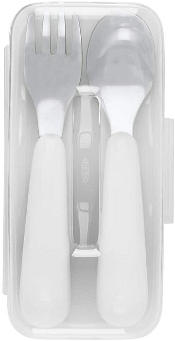 OXO Tot Toddler Fork & Spoon Set with Carry Case - Teal
