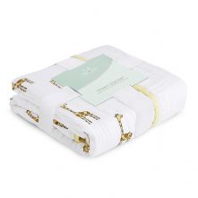 Aden and Anais - jungle jam - giraffe/white classic muslin dreamblanket - Artock Australia