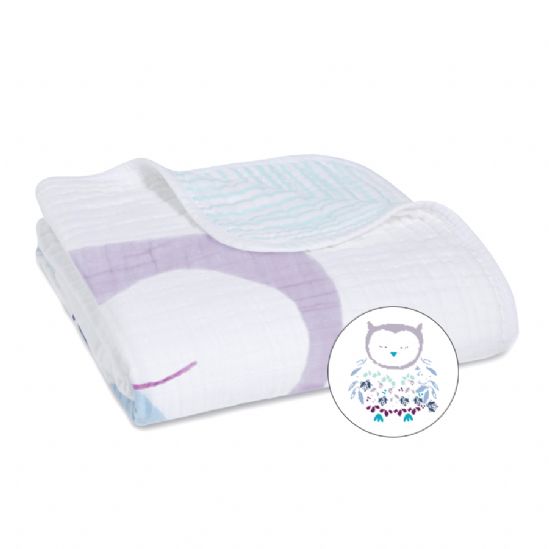 Aden and Anais - thistle-owlish classic muslin dreamblanket - Artock Australia