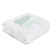 Aden and Anais - metallic silver deco - dandelion classic muslin dreamblanket - Artock Australia