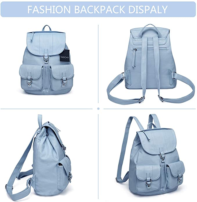 Vaschy Classic Large Backpack- Sky Blue