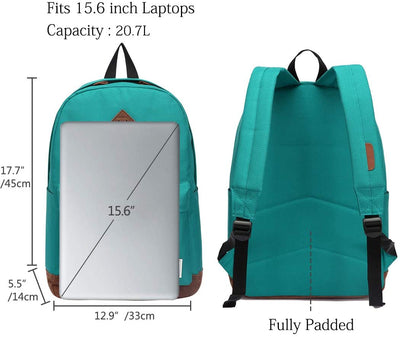 Vaschy Classic School  Backpack - Bluish Green