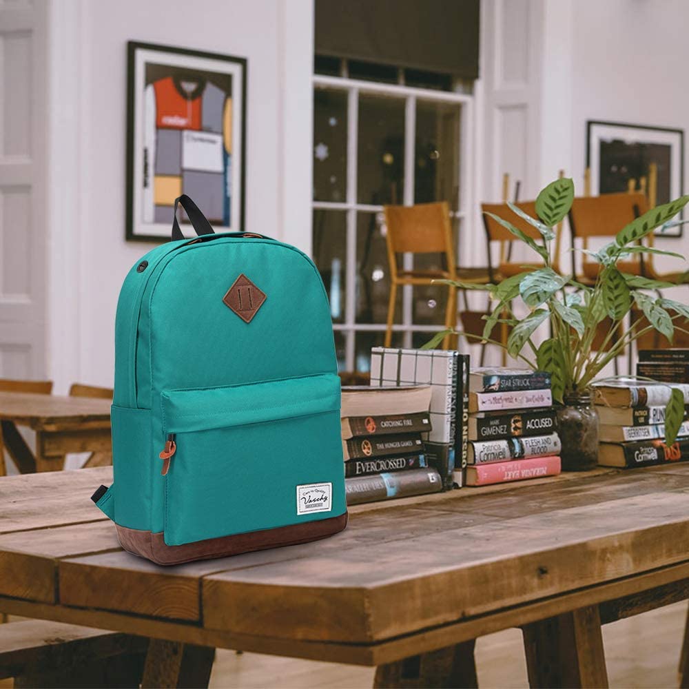 Vaschy Classic School  Backpack - Bluish Green