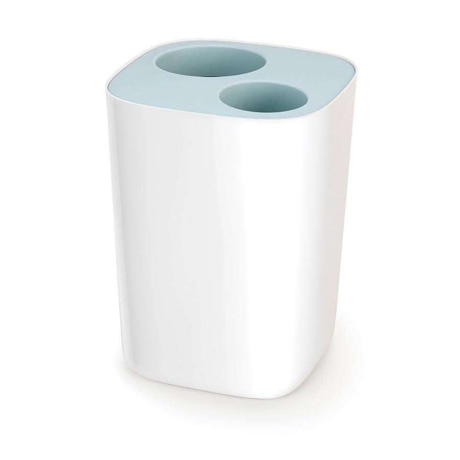 Joseph Joseph - Split Bathroom Waste Sep Bin -Blue/White - Artock Australia