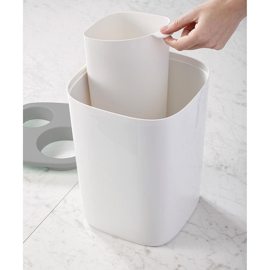 Joseph Joseph - Joseph Josph Split Bathroom Waste Separation Bin-Grey - Artock Australia