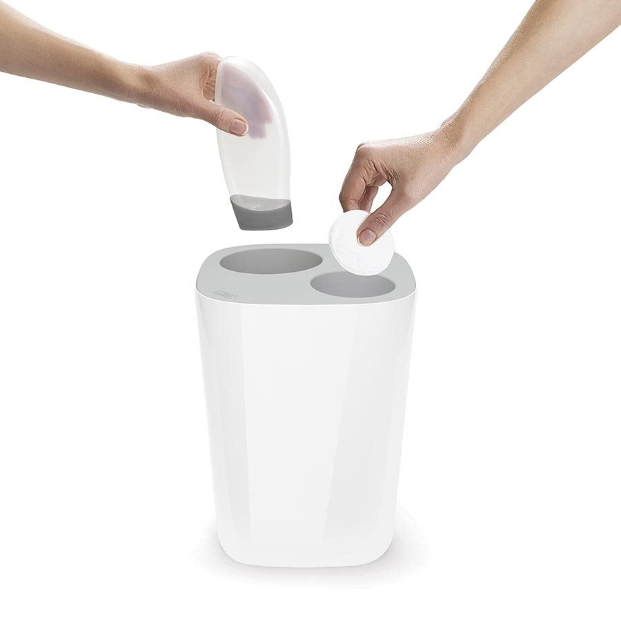 Joseph Joseph - Joseph Josph Split Bathroom Waste Separation Bin-Grey - Artock Australia