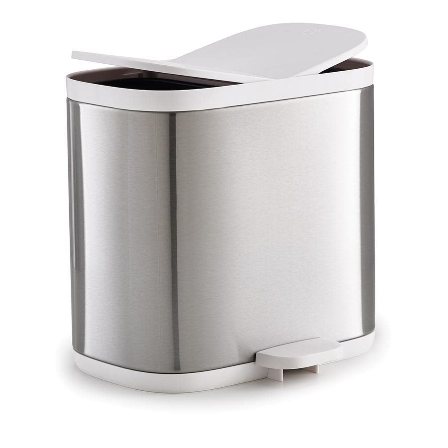 Joseph Joseph - Split BathroomWaste SeparationBin-Steel - Artock Australia