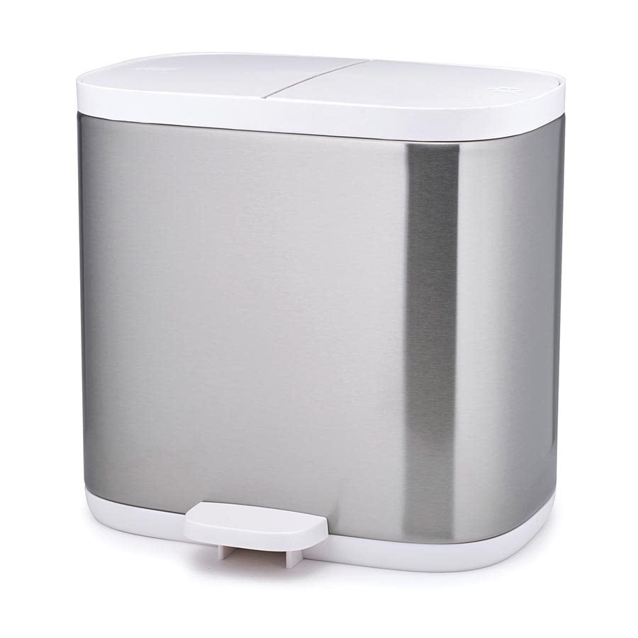 Joseph Joseph - Split BathroomWaste SeparationBin-Steel - Artock Australia