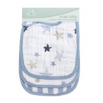 Aden and Anais - 3pk CLASSIC SNAP BIBS ROCK STAR - Artock Australia