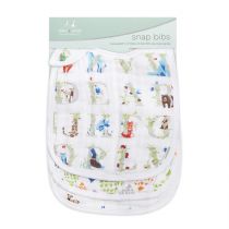 Aden and Anais - 3pk CLASSIC SNAP BIBS PAPER TALES - Artock Australia