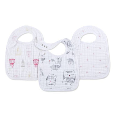 Aden and Anais - lovebird 3-pack snap bibs - Artock Australia