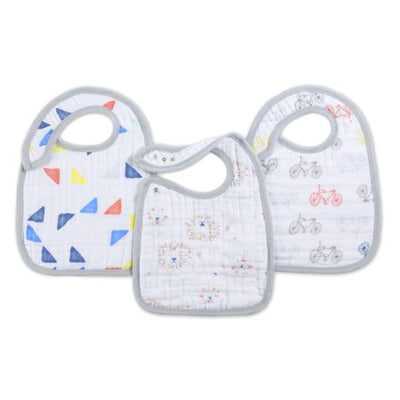 Aden and Anais - leader of the pack 3-pack classic snap bibs - Artock Australia