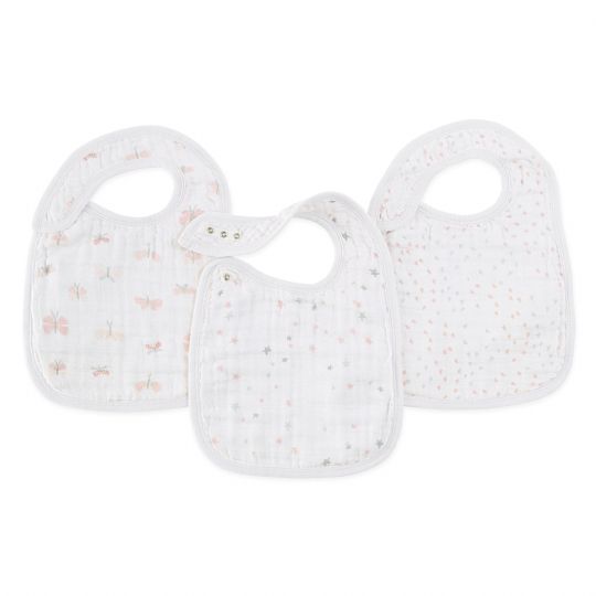 Aden and Anais - lovely reverie 3-pack snap bibs - Artock Australia