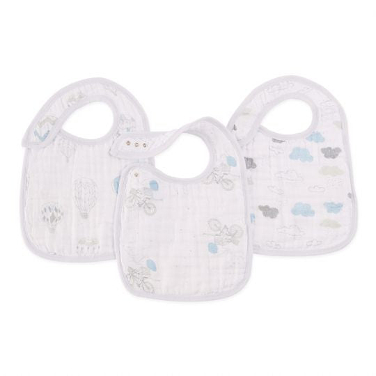 Aden and Anais - night sky reverie 3-pack snap bibs - Artock Australia