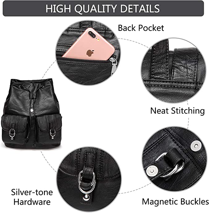 Vaschy Classic Small Backpack - Black